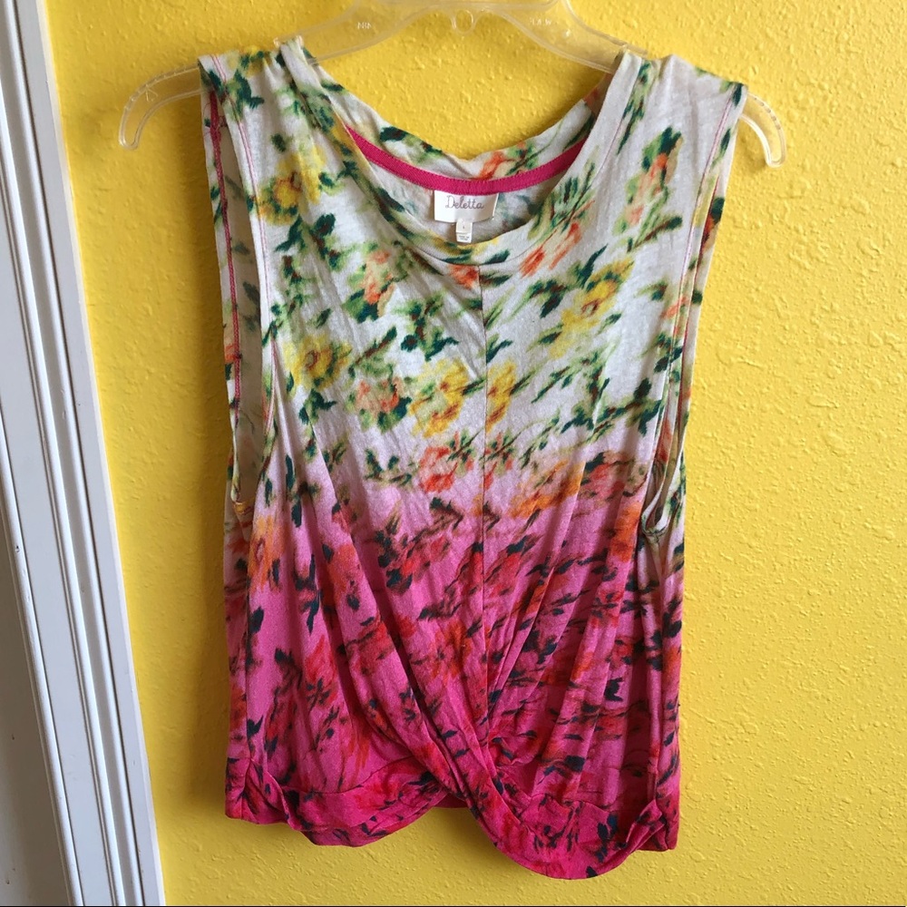 Anthro Deletta dip dye top